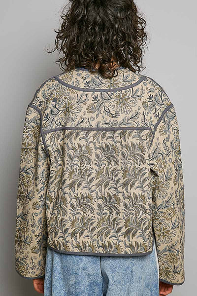 LIGHTWEIGHT QUILTED JACKET, ALMOND
