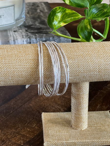WIRED BANGLE BRACELETS, S/8