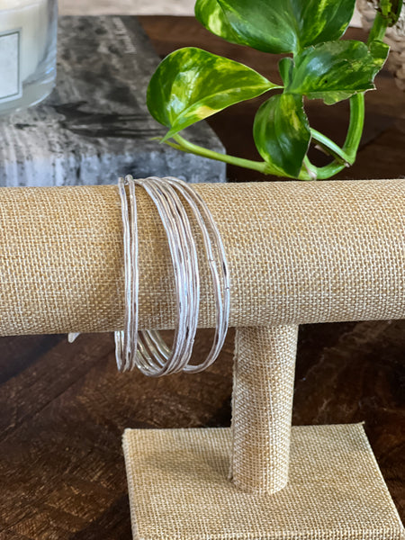 WIRED BANGLE BRACELETS, S/8