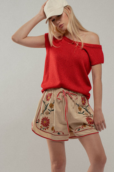BOHO EMBROIDERED SHORTS