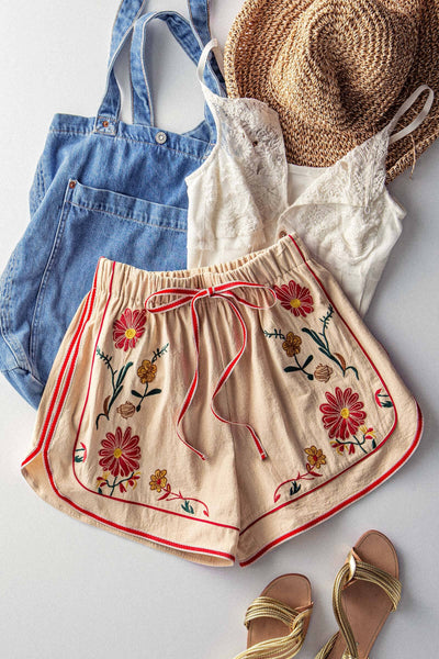 BOHO EMBROIDERED SHORTS