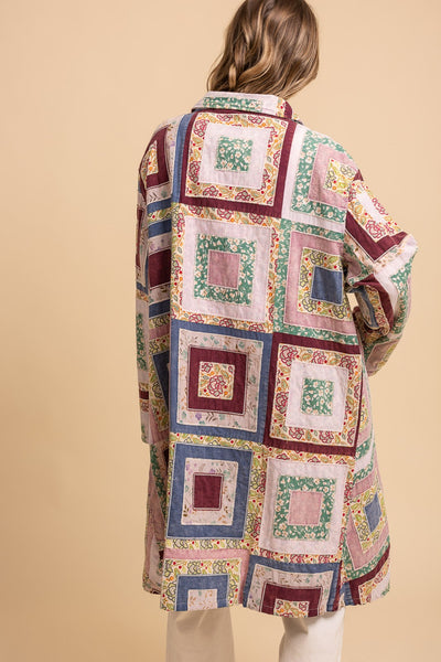 LUNA QUILTWORK LONGLINE JACKET