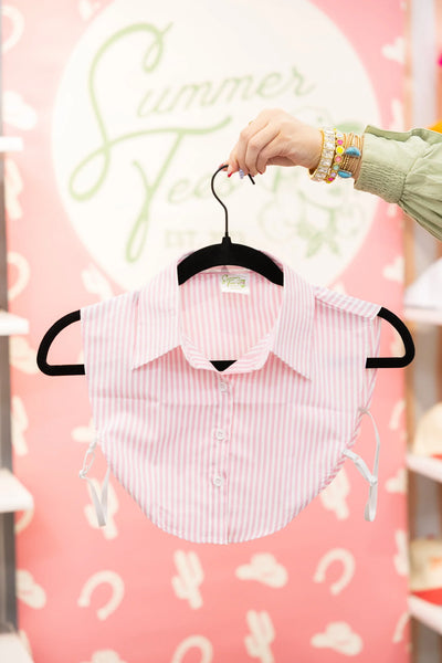 PINK & WHITE STRIPE COLLAR