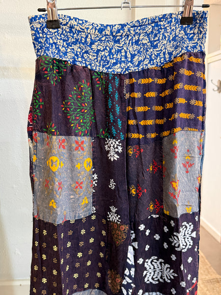BELLA PATCHWORK BLUE PANTS