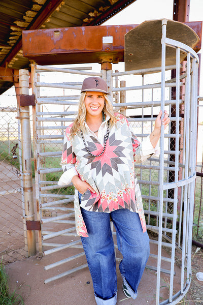 OPEN RANGE QUILTED PONCHO