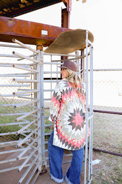 OPEN RANGE QUILTED PONCHO