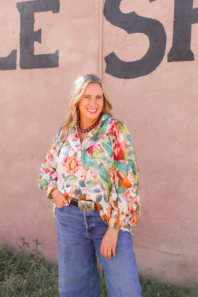 PAINTED PLAINS BUTTON DOWN, LONG SLEEVE