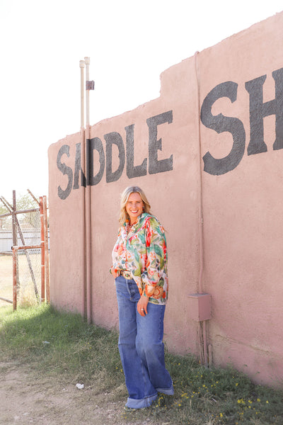 PAINTED PLAINS BUTTON DOWN, LONG SLEEVE