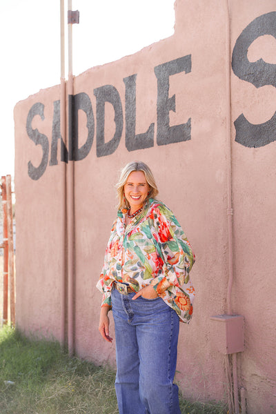 PAINTED PLAINS BUTTON DOWN, LONG SLEEVE