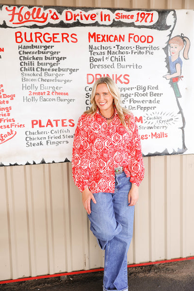 THREADROCK MOSIAC BUTTON DOWN