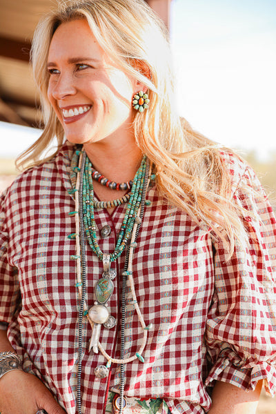 CABERNET CRUSH PLAID BUTTON DOWN