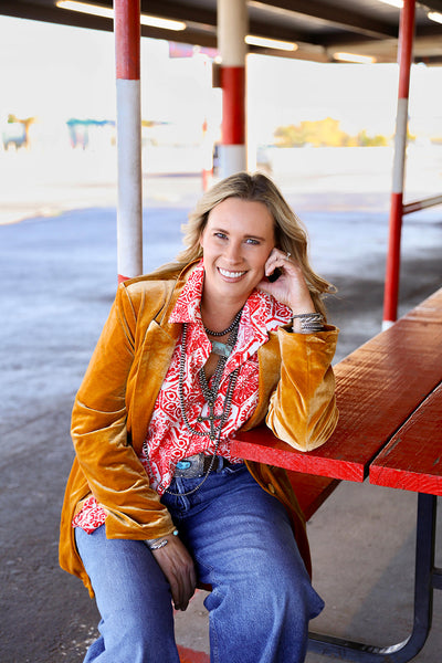 THREADROCK MOSIAC BUTTON DOWN