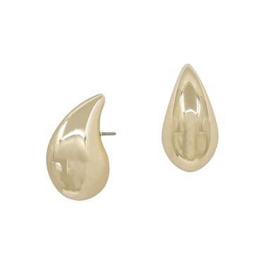 TEARDROP STUD EARRING, .75"