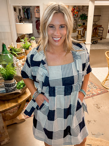 MIX & MATCH PLAID SET, NAVY