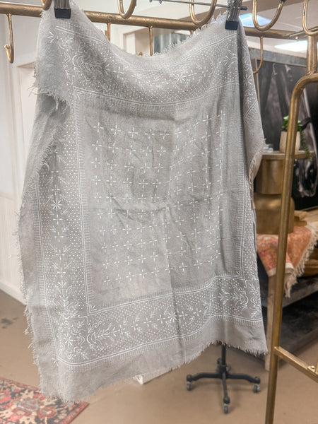 CLASSIC PRINT BANDANA, SAGE GREY