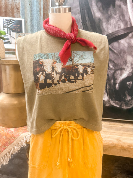 CLASSIC PRINT BANDANA, POPPY RED
