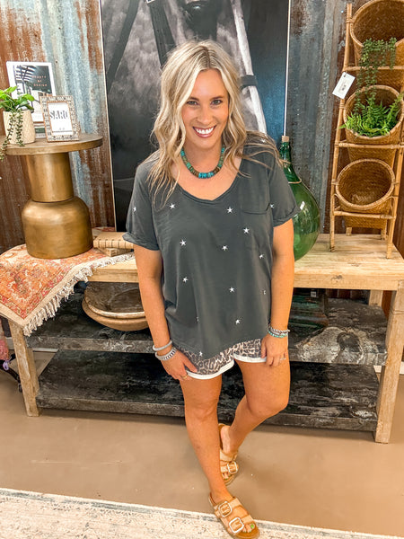 CHASING STARS TEE, ASH