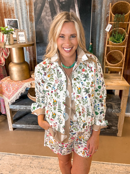 POLKA DOT BUTTON DOWN, TAUPE