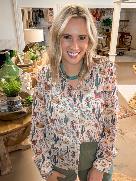 HATS OFF BUTTON DOWN, BEIGE