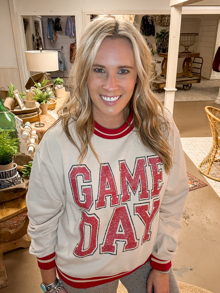 GAME DAY PULLOVER, OATMEAL