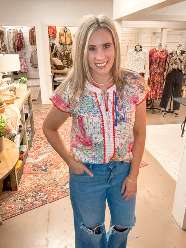 SWEET PINK MIX BLOUSE