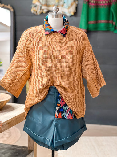 CUDDLE UP COZY SWEATER, CARAMEL