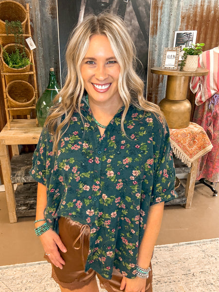 DEEP OLIVE BUTTON DOWN
