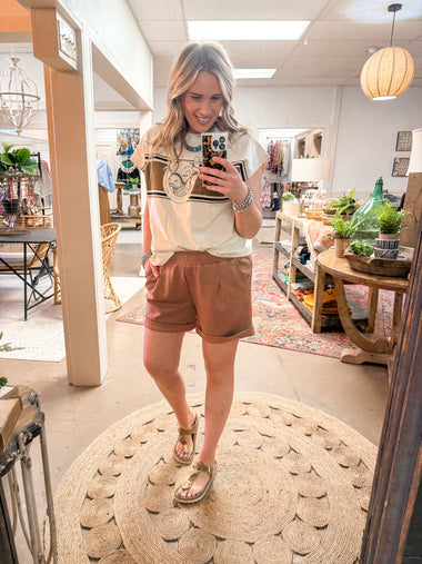 LUCY LUXEKNIT SHORTS, BRONZE