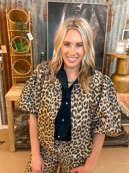 LEOPARD PRINT JACKET