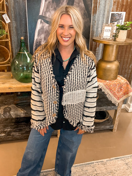 TEXTURED CARDIGAN, NATURAL