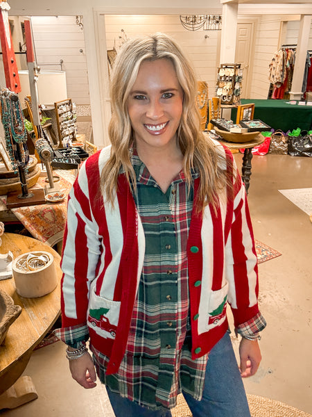 CHRISTMAS PLAID BUTTON DOWN, PINE GREEN