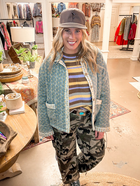 SELENE STRIPE SWEATER, YELLOW MOCHA