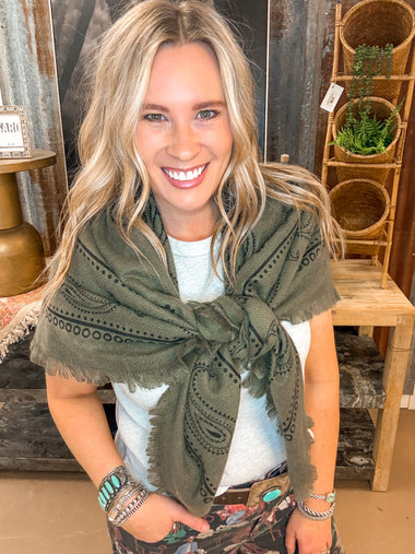BANDANA SCARF, ARMY GREEN