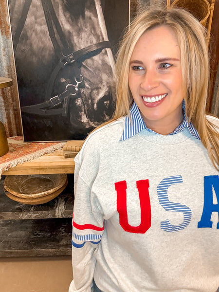 BLUE & WHITE STRIPE COLLAR