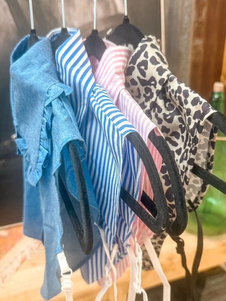 BLUE & WHITE STRIPE COLLAR