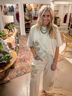 FIND ME IN THE FLOWERS SET, KHAKI