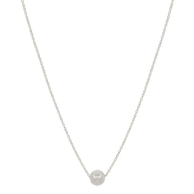THIN CHAIN W/ 8mm BEAD, SILVER