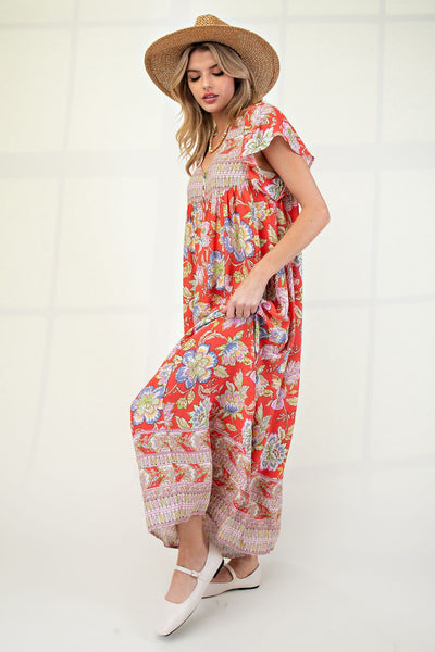 FLORAL PRINTED ROMPER