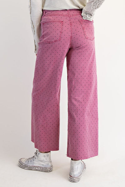 POLKA DOT PANTS, MULBERRY