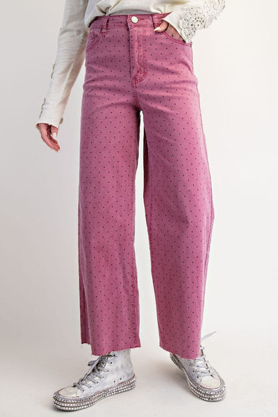 POLKA DOT PANTS, MULBERRY