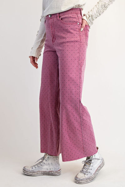 POLKA DOT PANTS, MULBERRY