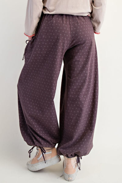 MINERAL WASHED PANTS, CHOCOLATE