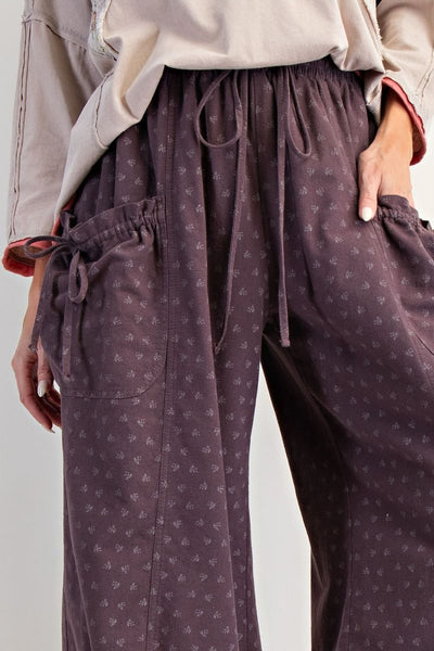 MINERAL WASHED PANTS, CHOCOLATE