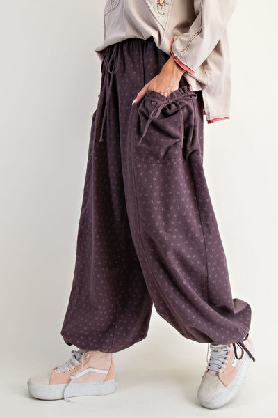 MINERAL WASHED PANTS, CHOCOLATE