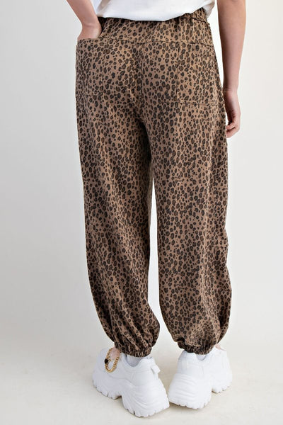 LEOPARD JOGGERS, MOCHA