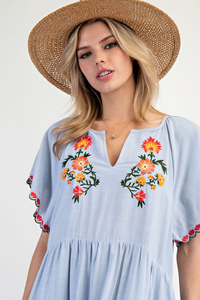 EVE EMBROIDERED MAXI DRESS