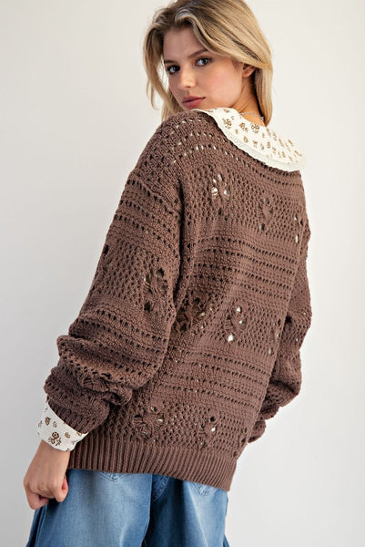 KIKI KNITTED SWEATER, MOCHA