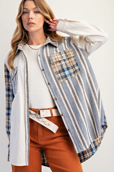 PLAID, STRIPES & STARS BUTTON DOWN