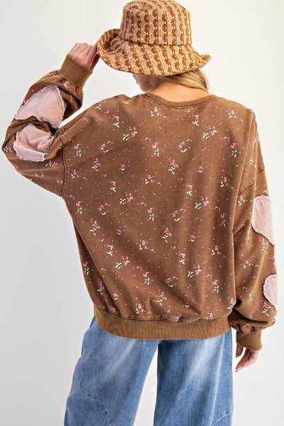 HEART ON MY SLEEVE PULLOVER, ASH BROWN