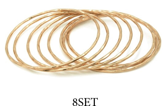 WIRED BANGLE BRACELETS, S/8